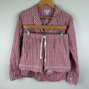 Petite Plume Women's Size XS Pink Love Lines Long Sleeve top & shorts set